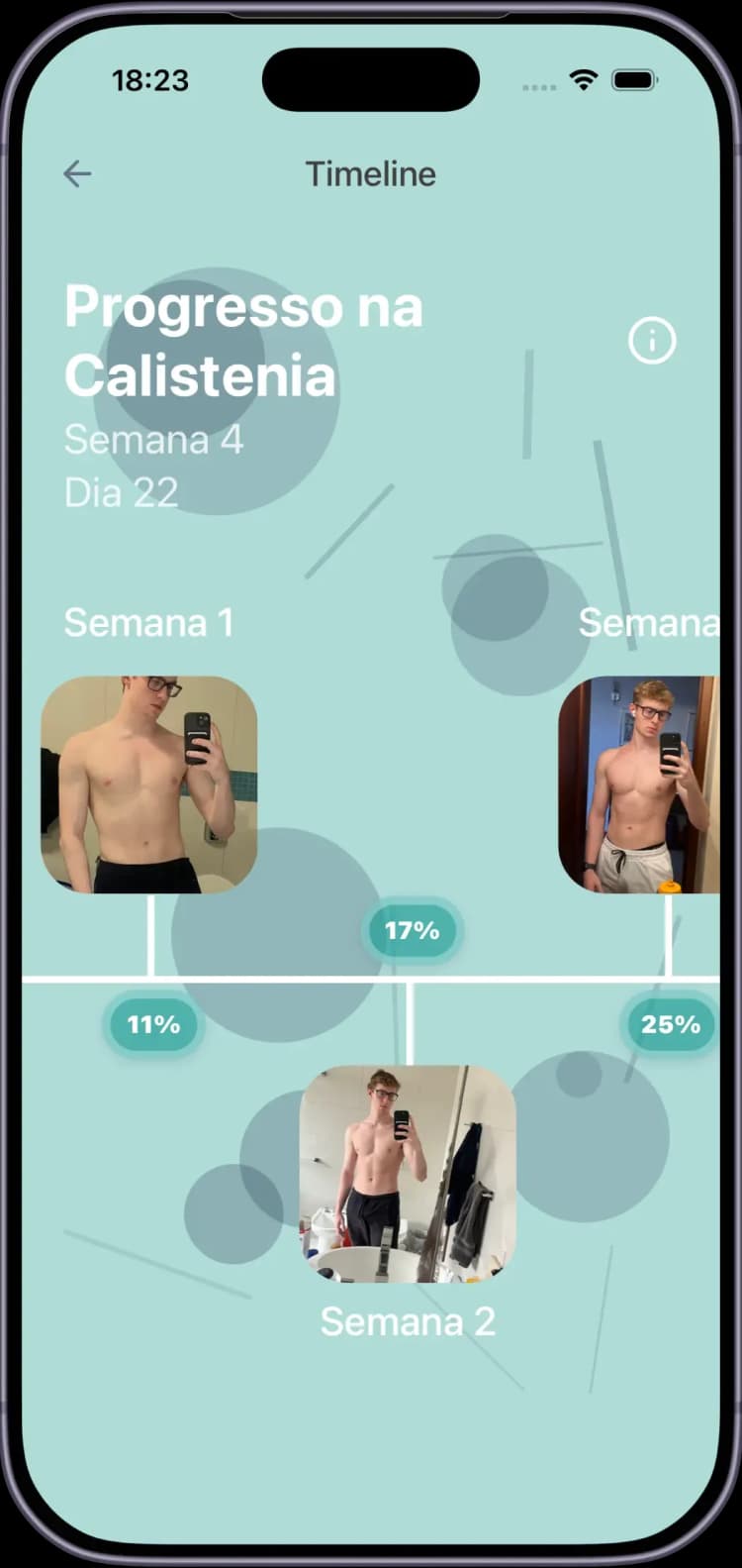 Veja sua Linha do Tempo - Visualize sua jornada de crescimento pessoal no Inspire